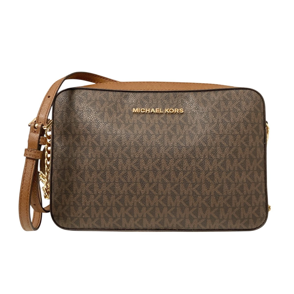 【国内即発】マイケルコース JET SET ITEM LG CROSSBODY BROWN MICHAEL KORS(マイケルコース) JET SET ITEM LG EW CROSSBODY