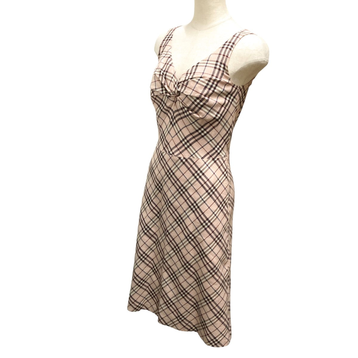 BURBERRY BLUE LABELチェック柄 ノースリーブワンピース 36 BURBERRY BLUE LABEL 「BURBERRY LABEL」 チェック柄