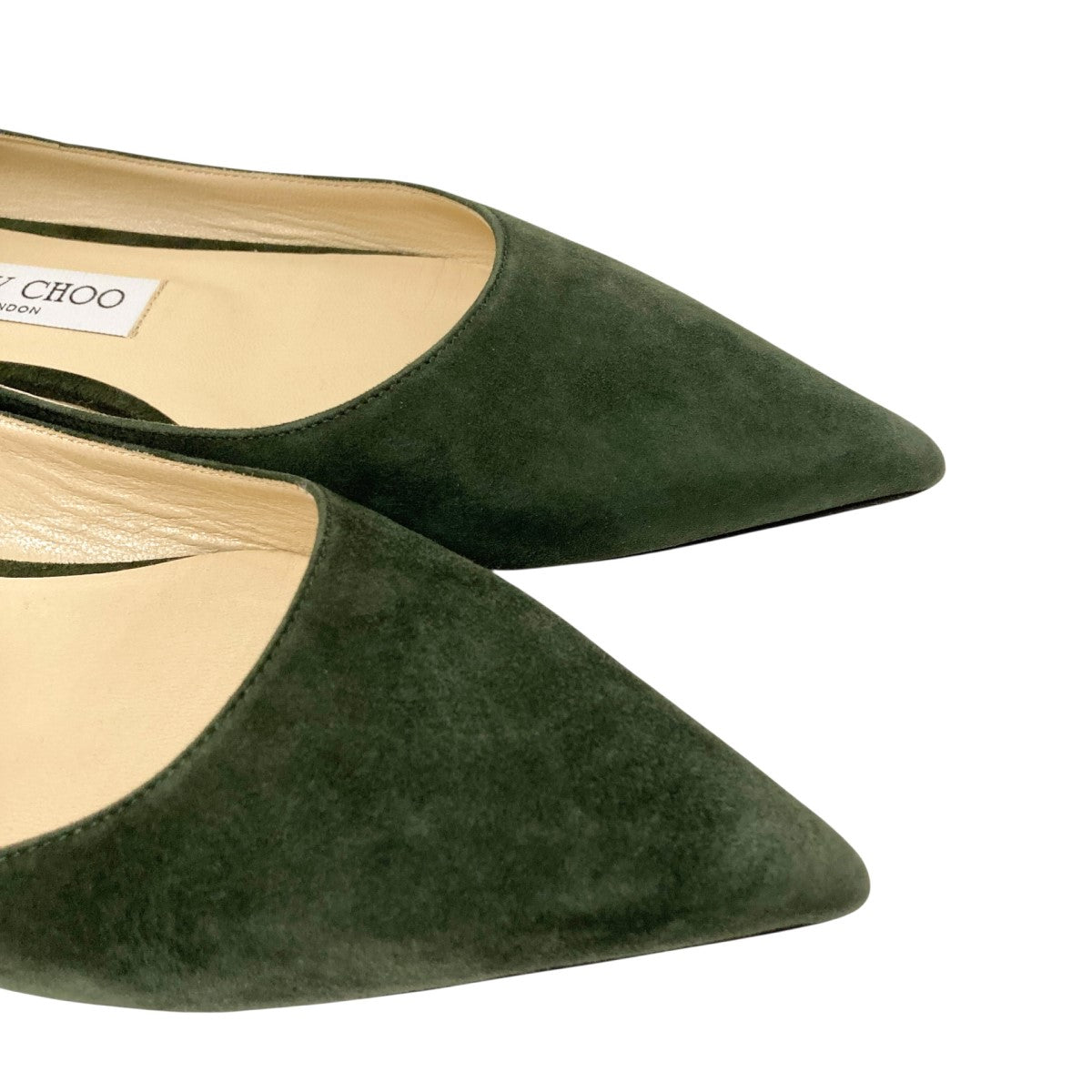 美品【ジミーチュウ】AGNES MINT スウェード ミントグリーン　36.5 JIMMY CHOO(ジミーチュウ) ポインテッドトゥパンプス グリーン