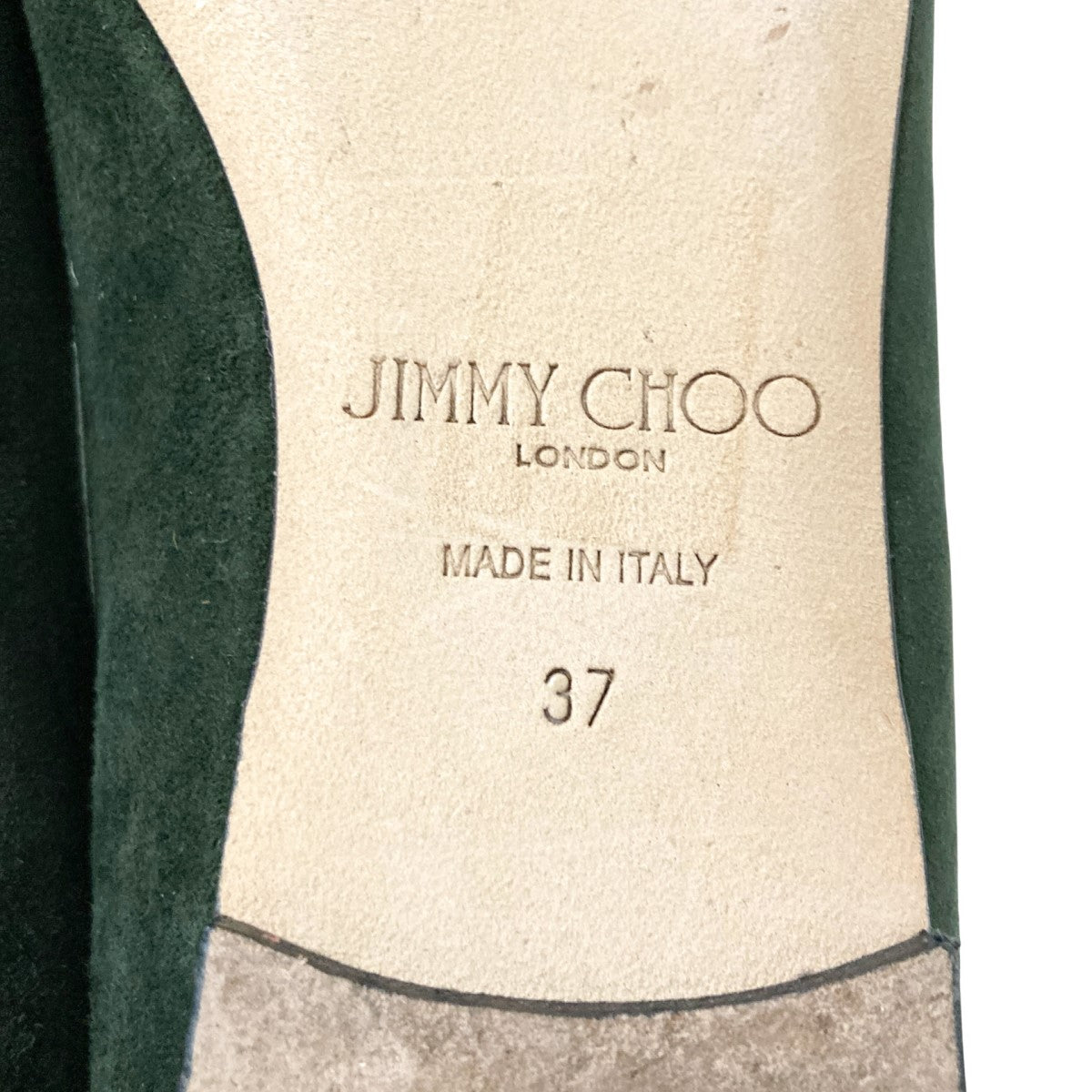 美品【ジミーチュウ】AGNES MINT スウェード ミントグリーン　36.5 JIMMY CHOO(ジミーチュウ) ポインテッドトゥパンプス グリーン