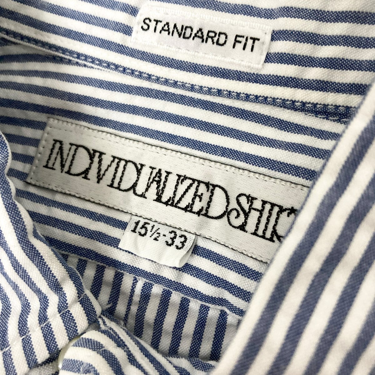 INDIVIDUALIZED SHIRTS シアサッカーシャツ Mサイズ INDIVIDUALIZED SHIRTS(インディビジュアライズドシャツ