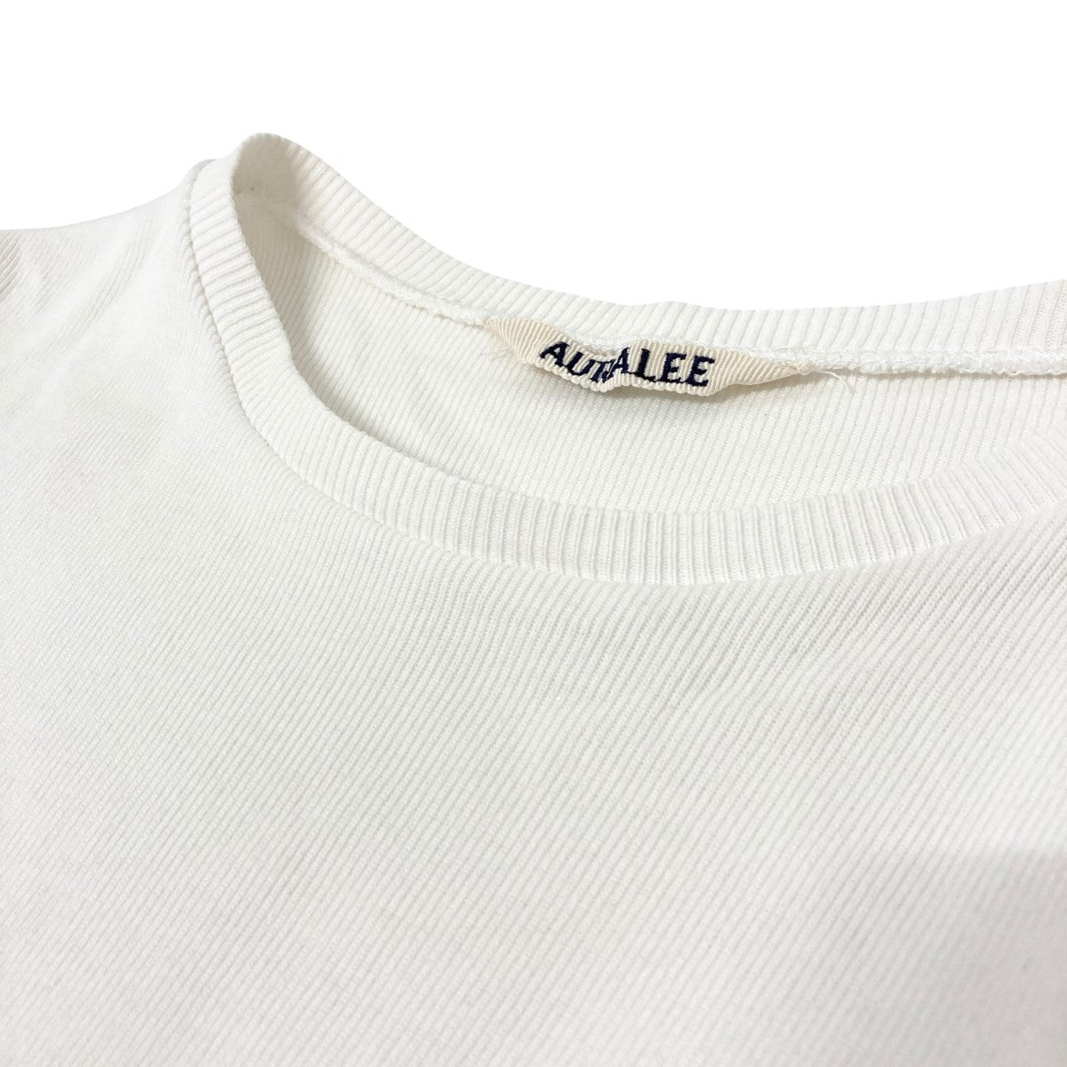 AURALEE◆半袖カットソー/1/コットン/BRW/ボーダー/A21ST02SR AURALEE オーラリー WOOL RECYCLE POYESTER BORDER HIGH GAUGE