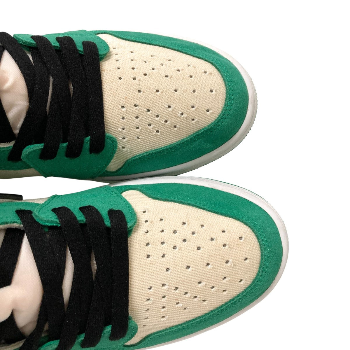 Air Jordan ハイカットシューズ ホワイト/グリーン Jordan GS Air Jordan 1 Mid SE - White / Oxidized Green Sail