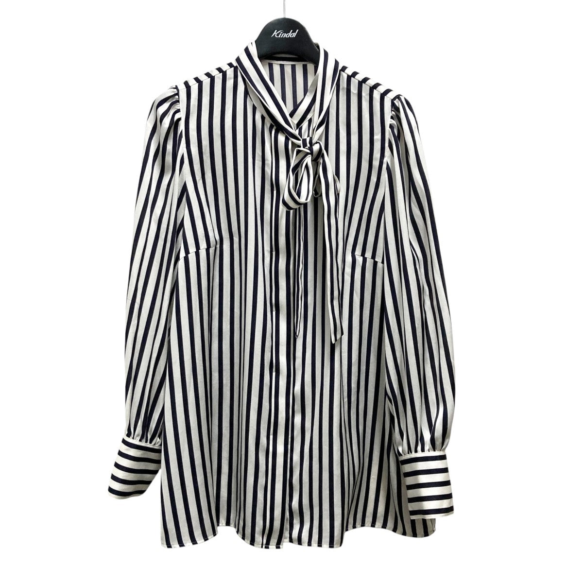 マッキントッシュフィロソフィー MACKINTOSH PHILOSOPHY ストライプボウタイブラウス H5M12 215 29 ホワイト×ネイビー MACKINTOSH PHILOSOPHY(マッキントッシュフィロソフィー
