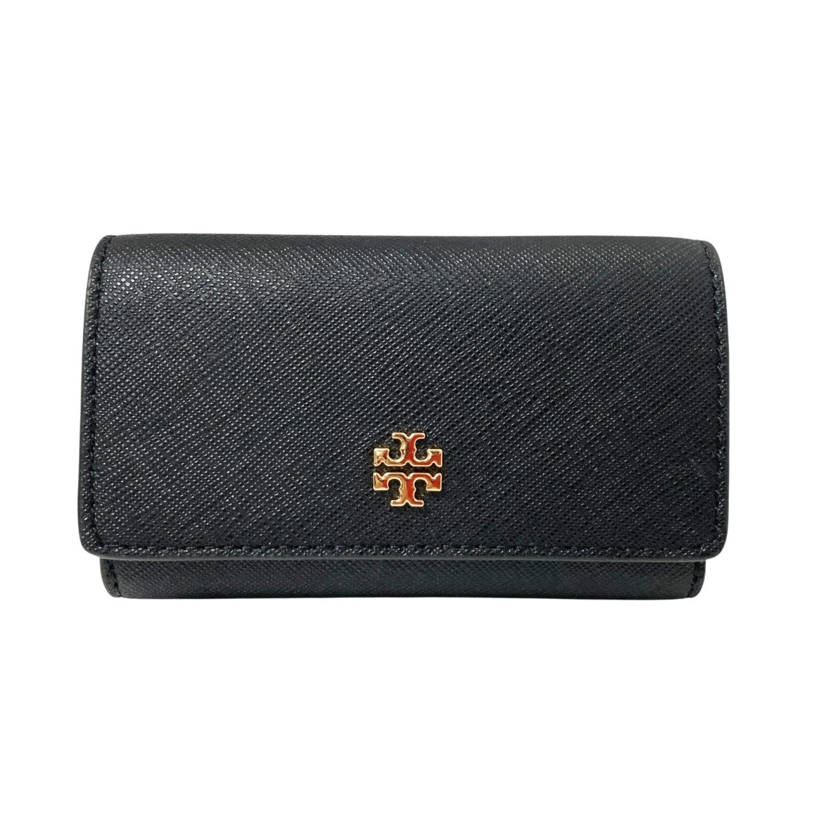 Tory Burch 黒 合成皮革 キーケース TORY BURCH(トリーバーチ) 4連キーケース ブラック|【公式