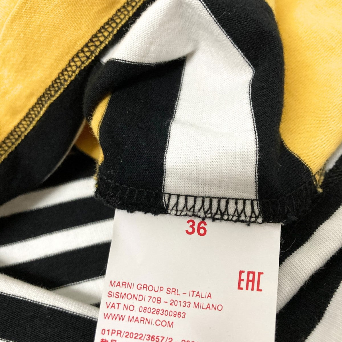 【関税込み】Marni ネイビー ボーダー フーディ マルニ】スミニ Marniプリント オーガニックコットン製