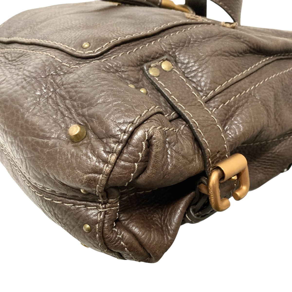 Chloé ブラウンレザー ハンドバッグ Chloé シャイニーレザー製Marcieバッグ の茶色 | Chloé JP