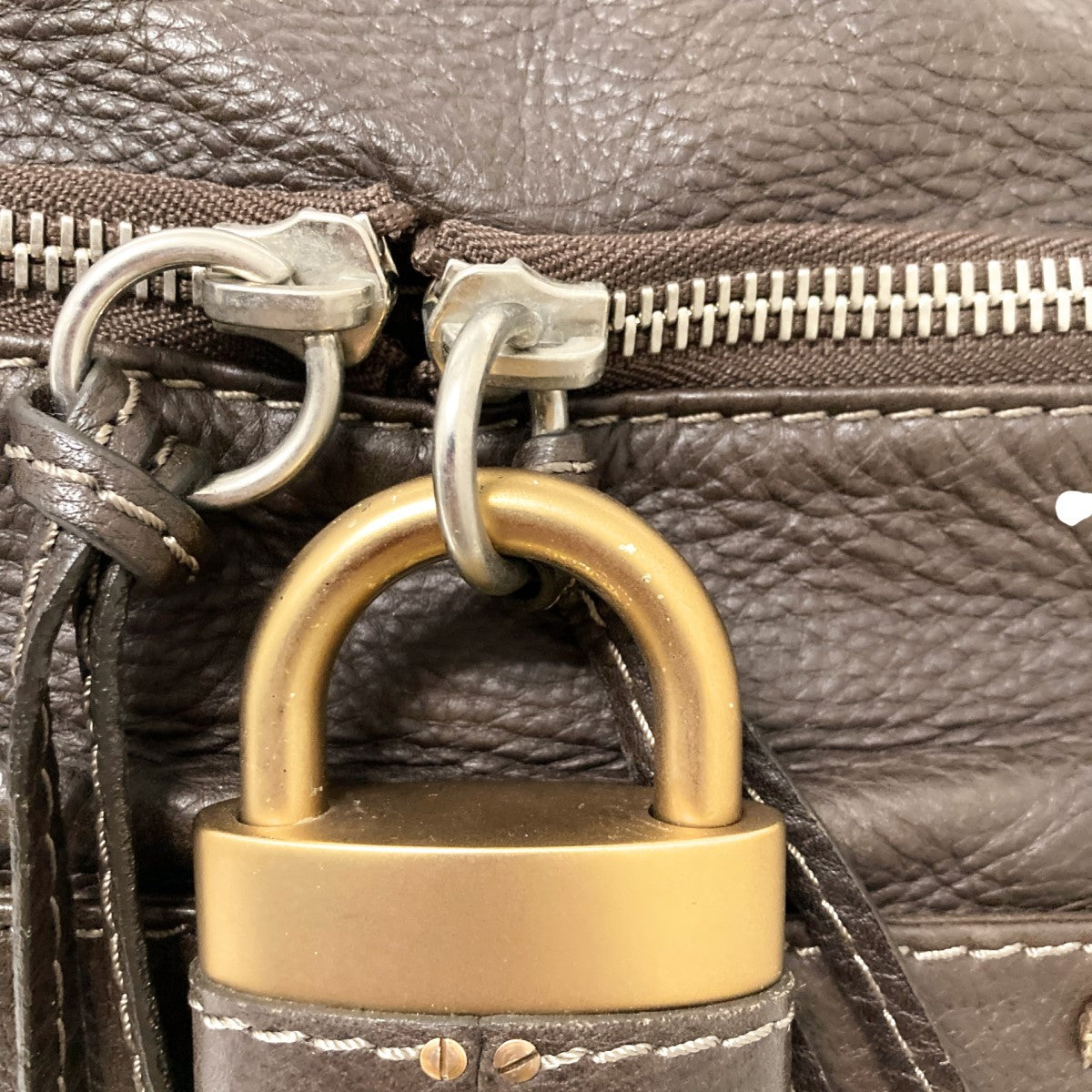 Chloé ブラウンレザー ハンドバッグ 希少モデル】Chloe クロエ レクサ ショルダーバッグ