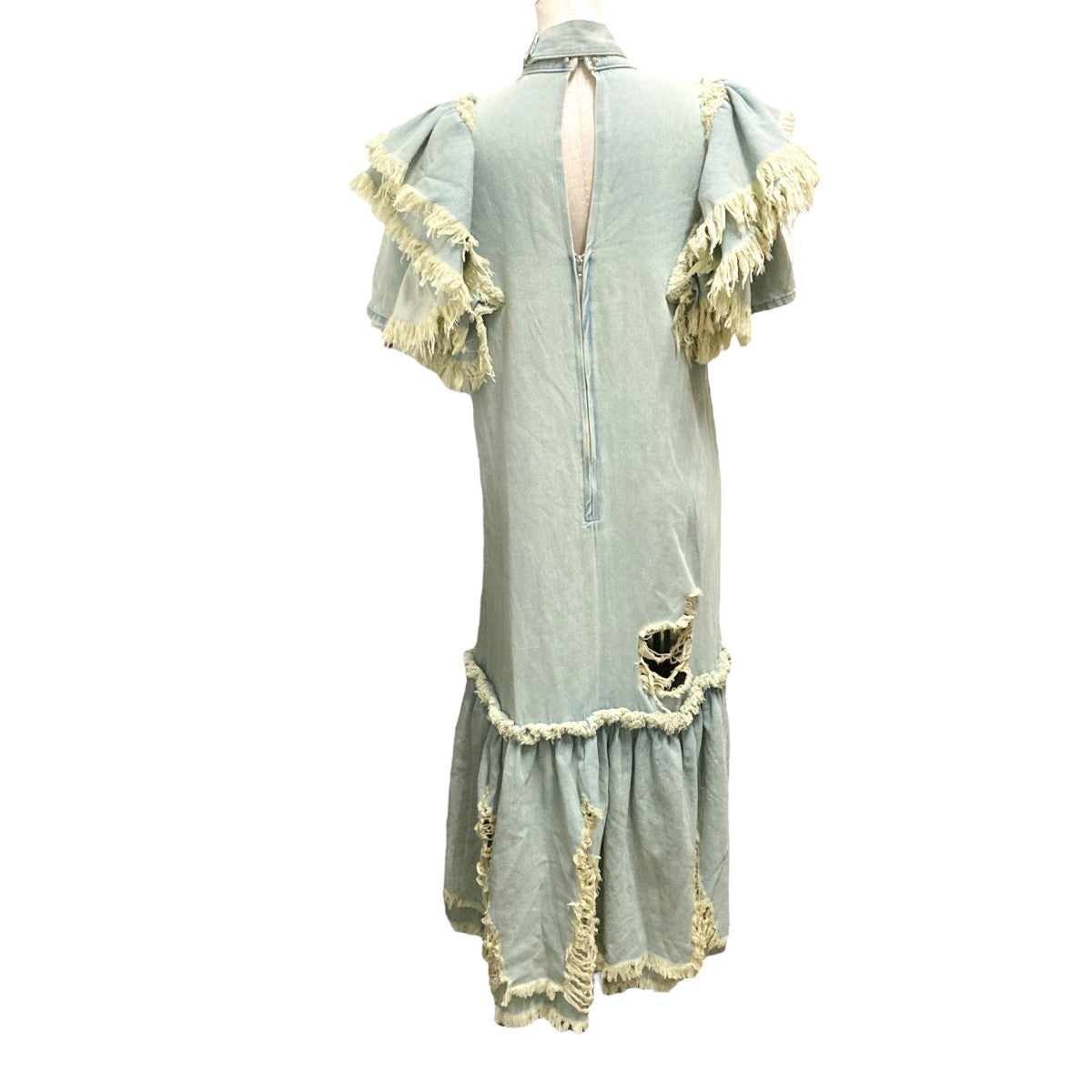 ワンピース neith Huge Ribbon Crushed Denim Dress Huge Ribbon Crushed Denim Dress(Blue) – neith.onlinestore