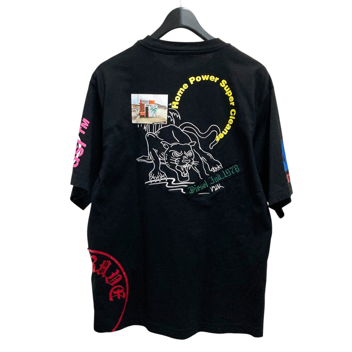 専用 新品未使用 DIESEL Mサイズ ブラックシャツ DIESEL(ディーゼル) プリントTシャツA02978 A02978 ブラック