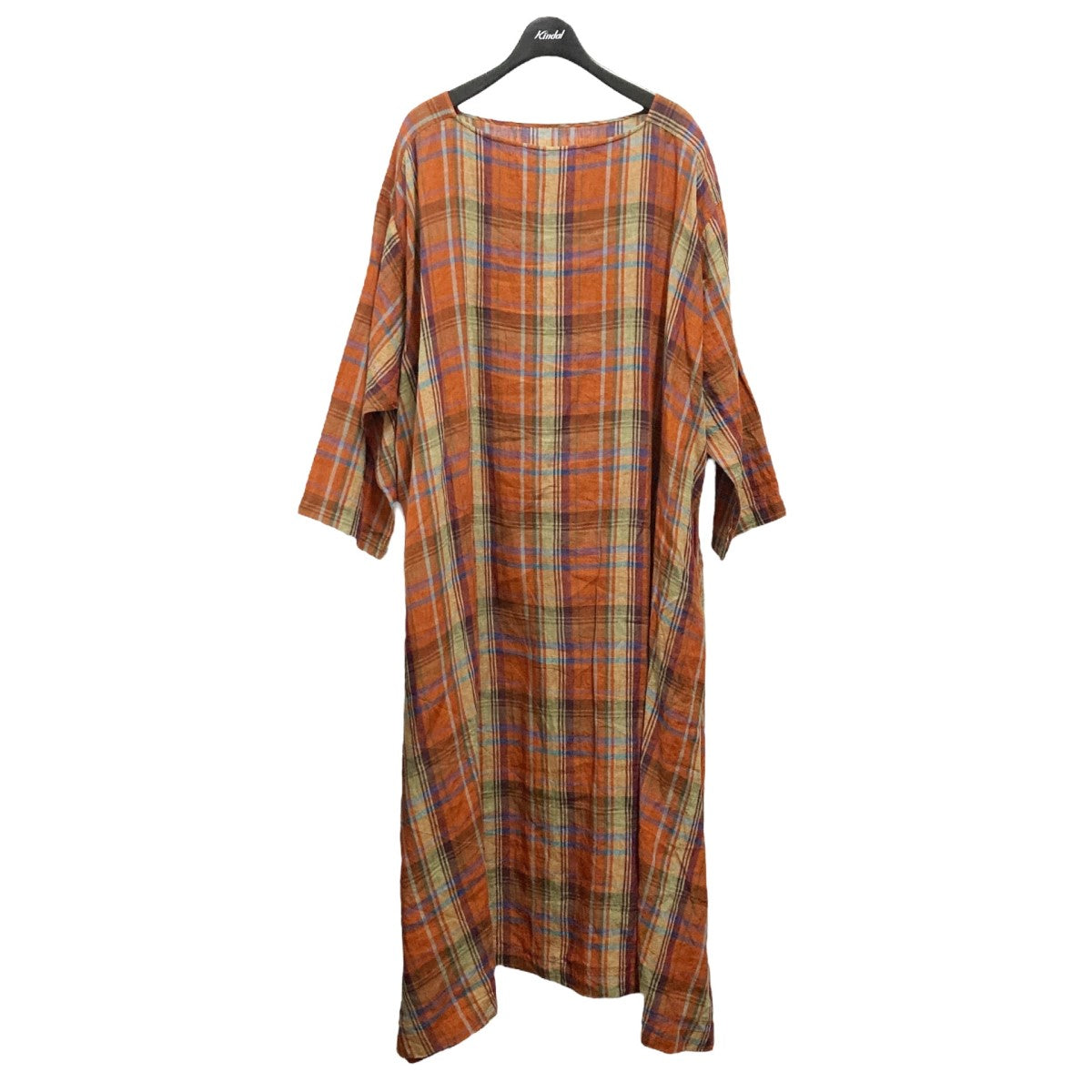 nest Robe リネンマドラスチェックドルマンワンピース01221 1157 古着・中古-1枚目のアイテム画像