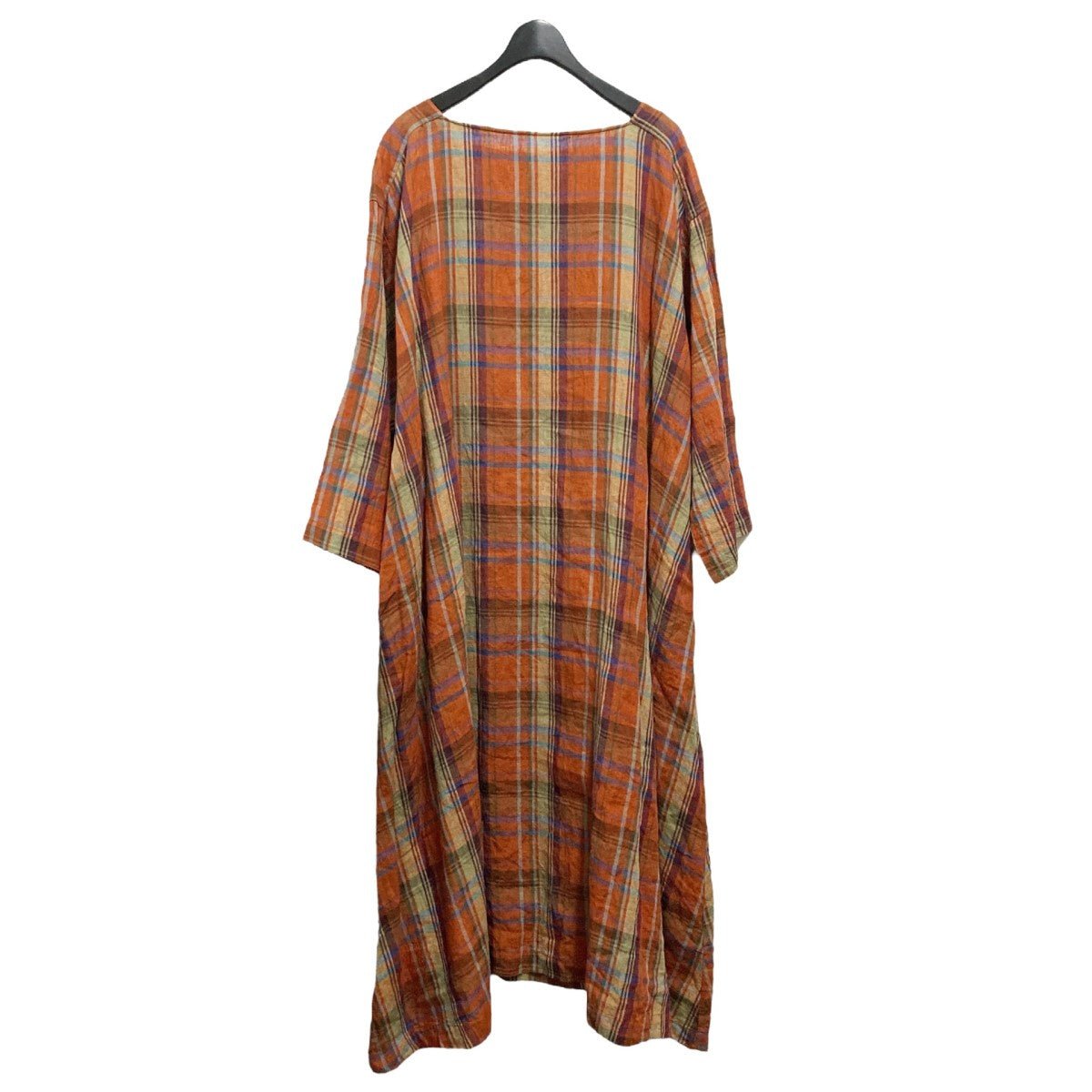 nest Robe リネンマドラスチェックドルマンワンピース01221 1157 古着・中古-2枚目のアイテム画像