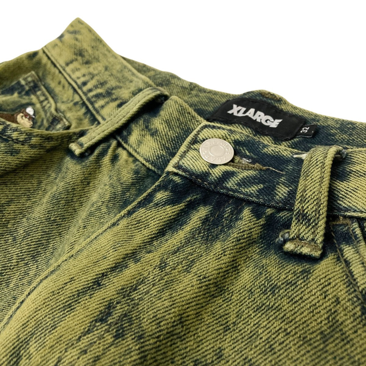 X-LARGE OVERDYED 5 POCKET SHORT PANTSハーフデニムパンツ101232031011 古着・中古-3枚目のアイテム画像