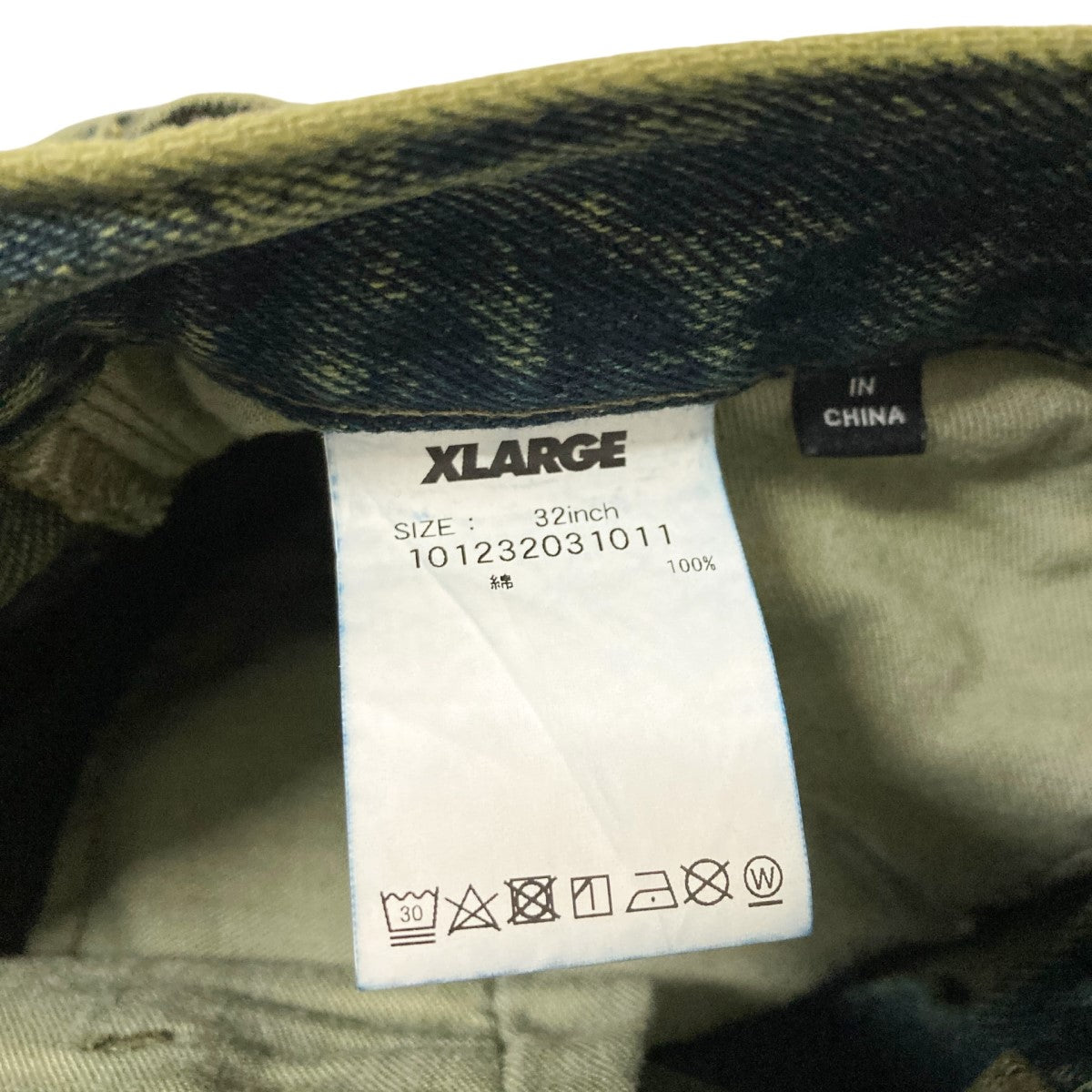 X-LARGE OVERDYED 5 POCKET SHORT PANTSハーフデニムパンツ101232031011 古着・中古-7枚目のアイテム画像
