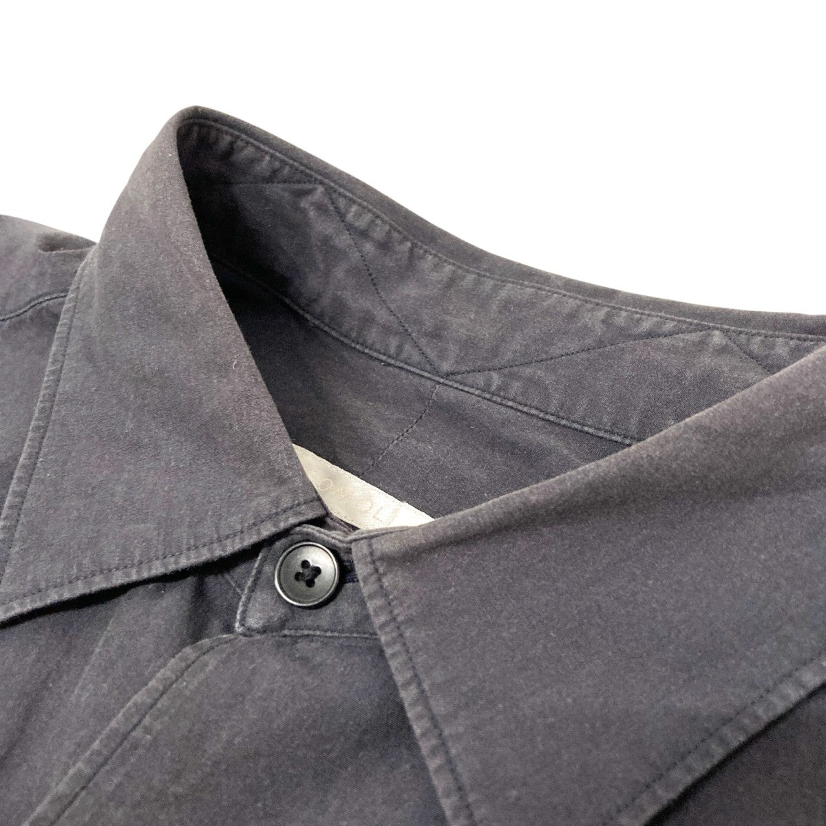 タグ付き　COMOLI x01-02001 長袖L/S コモリシャツ　size2 COMOLI(コモリ) 長袖シャツX01-02001 X01-02001 ネイビー サイズ