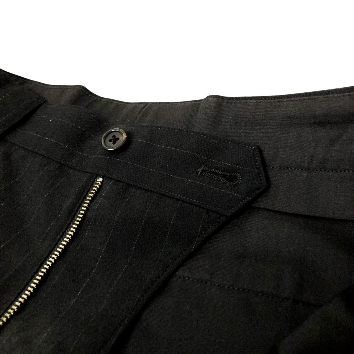 MARGARET HOWELL ネイビー ストライプ パンツ MARGARET HOWELL(マーガレットハウエル) COLOURED STRIPE WOOL