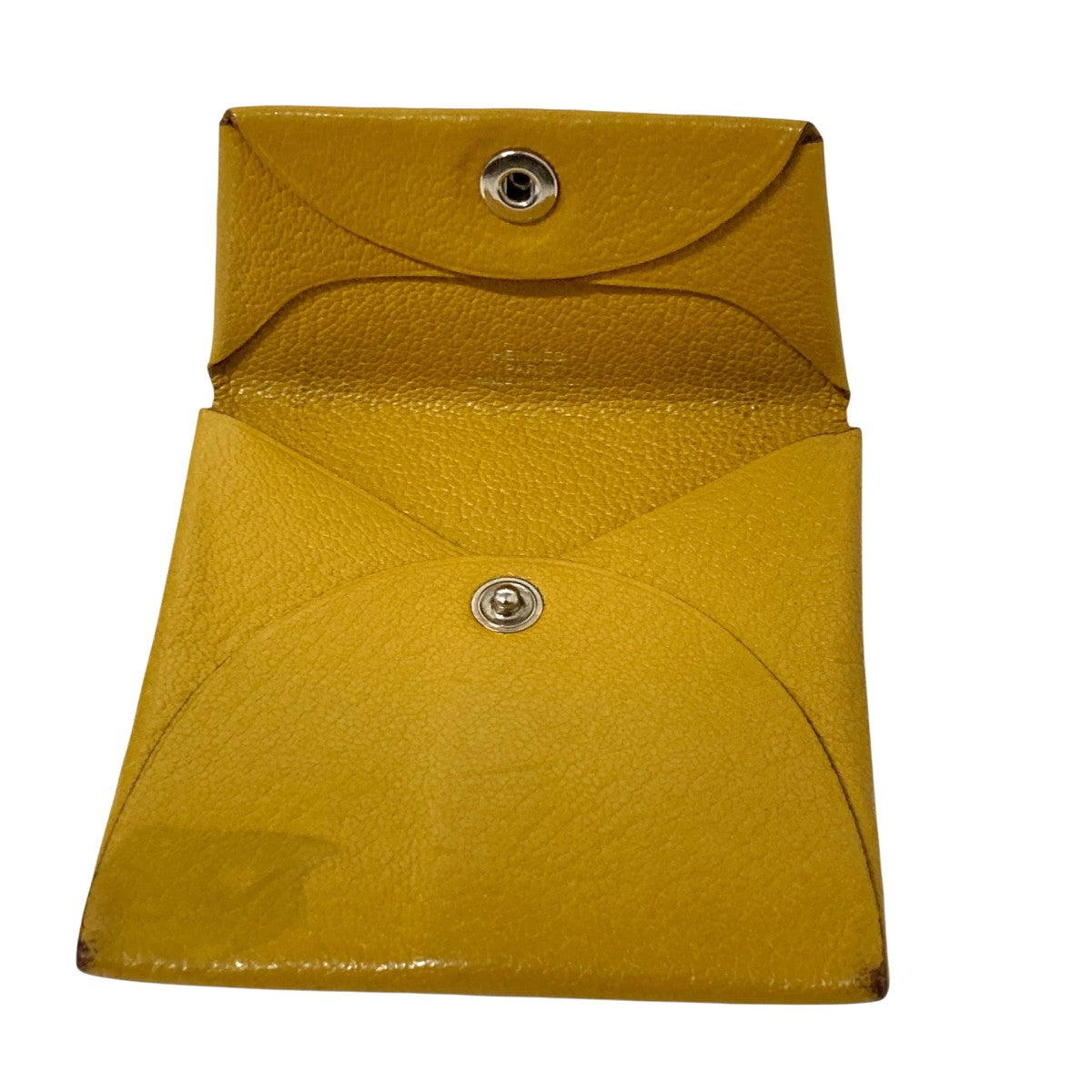 HERMES バスティア　イエロー レザー コインケース HERMES(エルメス) BASTIAコインケースH039759CK H039759CK C刻印