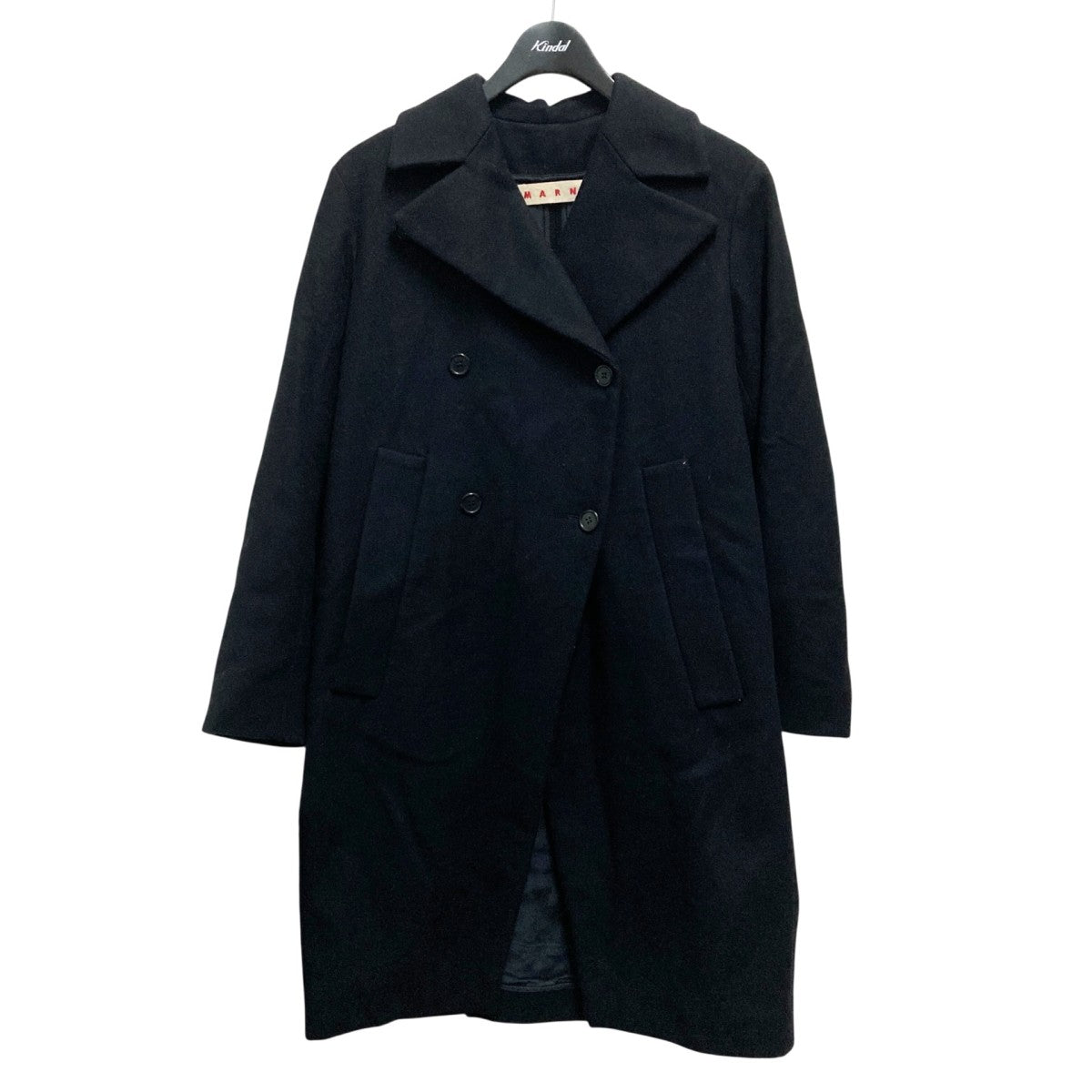 極美品✨　マルニ　MARNI チェスターコート　ネイビー　ゴム引き　レッド　XL 極美品✨ マルニ MARNI チェスターコート ネイビー ゴム引き