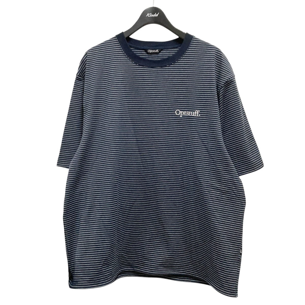Optstuff ボーダーTシャツ Lサイズ OPTSTUFF] DRAWSTRING BORDER T-SHIRT (NAVY) | OPTSTUFF