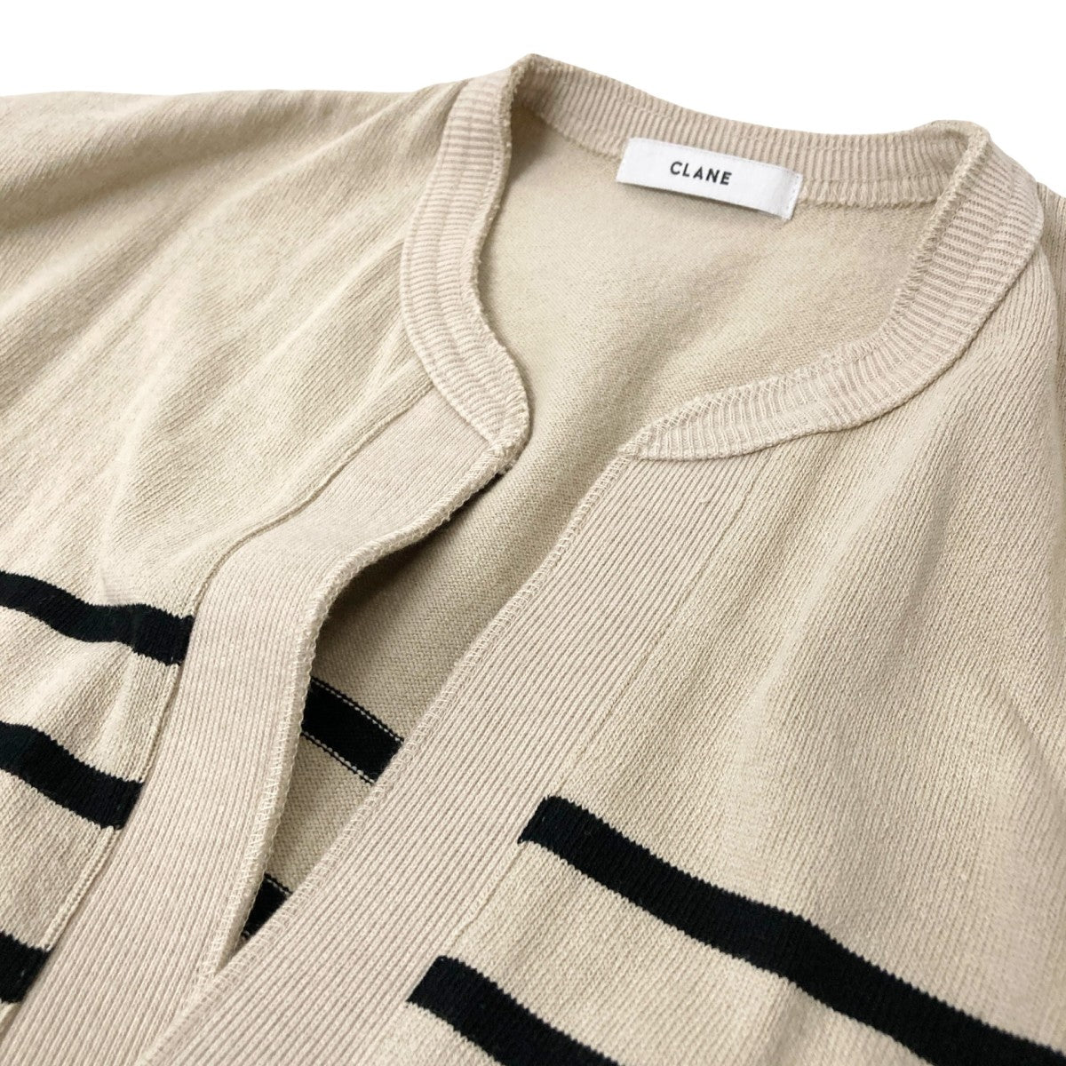 CLANE(クラネ) WIDE HENLEY NECK N／S BORDER TOPSボーダー