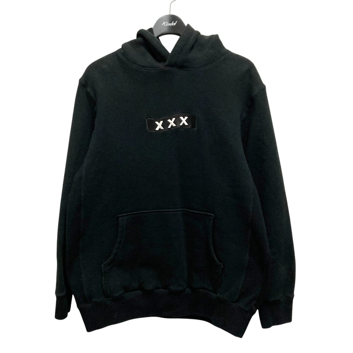 極美品　GOD SELECTIONXXX パーカー　プリント　ブラック　Lサイズ 中古・古着通販】GOD SELECTION XXX (ゴッドセレクション