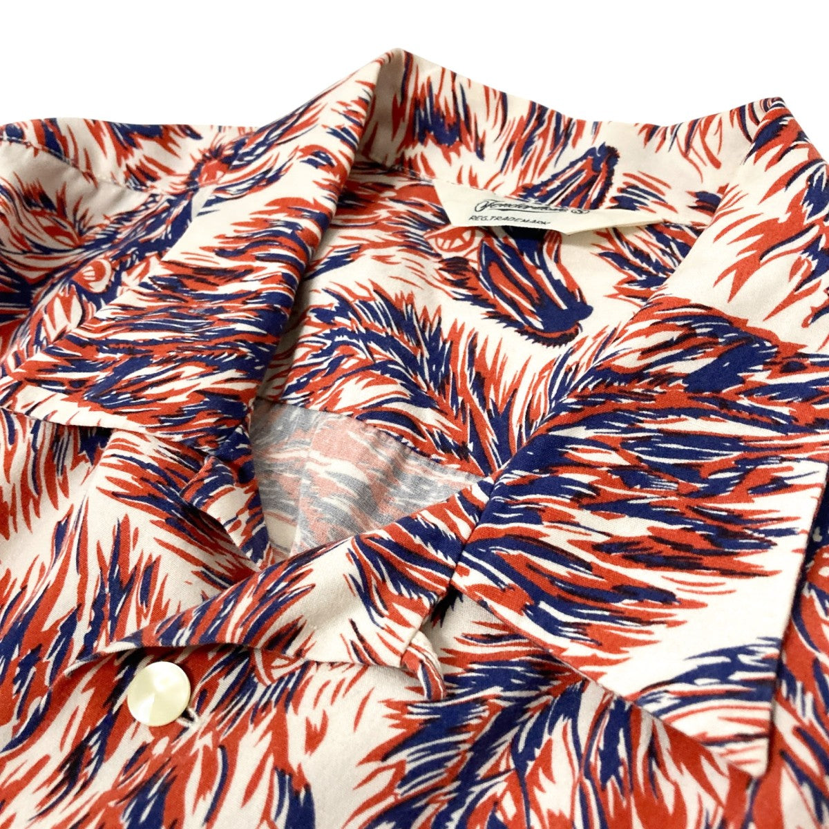 TENDERLOIN T-RAYON SHT WOLF総柄半袖シャツ 古着・中古-3枚目のアイテム画像