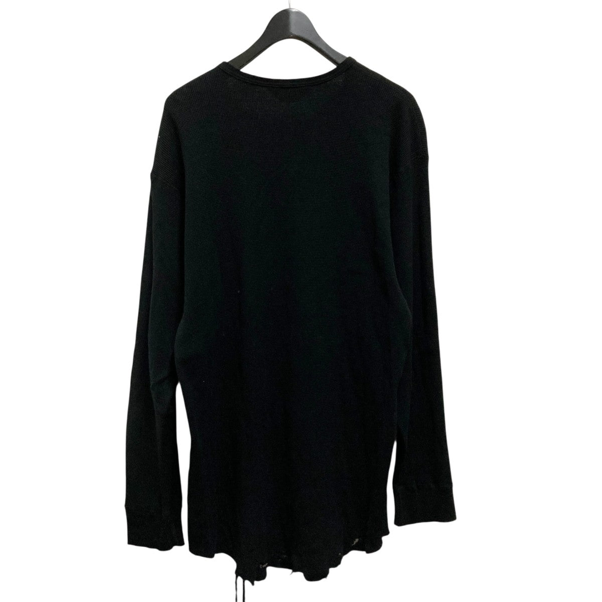 ANCELLM(アンセルム) DAMAGE WAFFLE CREW LS T-SHIRT加工
