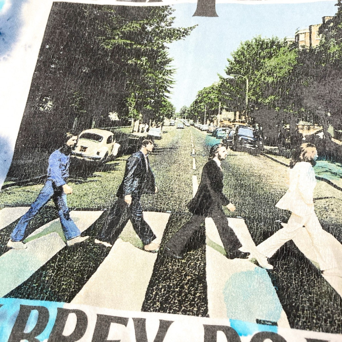 THE BEATLES ABBEY ROADタイダイ染プリントTシャツ 古着・中古-5枚目のアイテム画像
