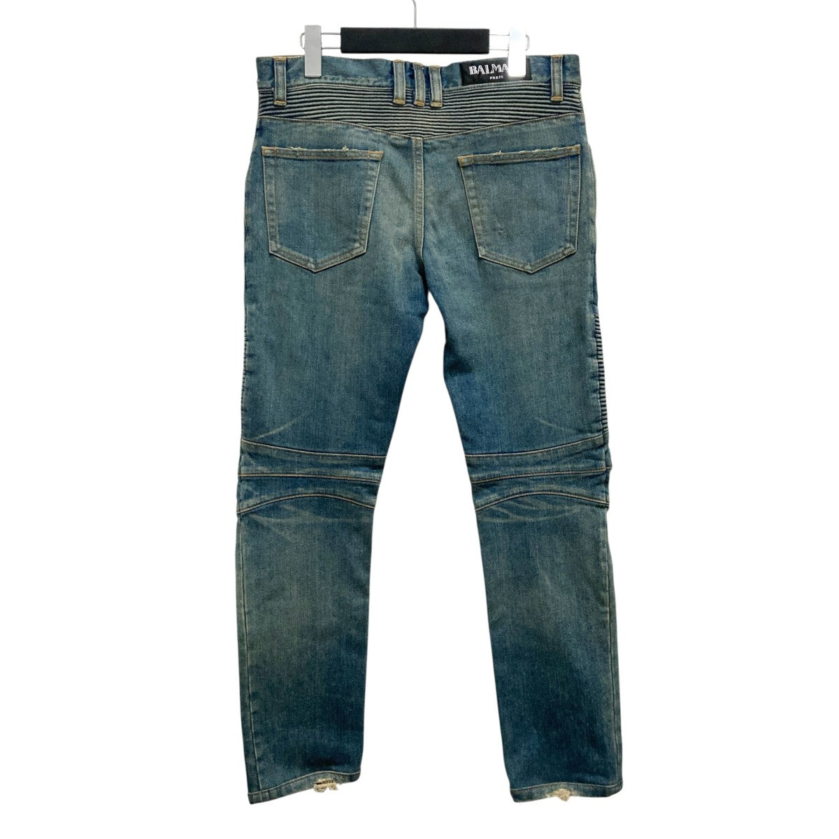 BALMAIN(バルマン) 蛇腹バイカーデニムパンツS5HT551C710V