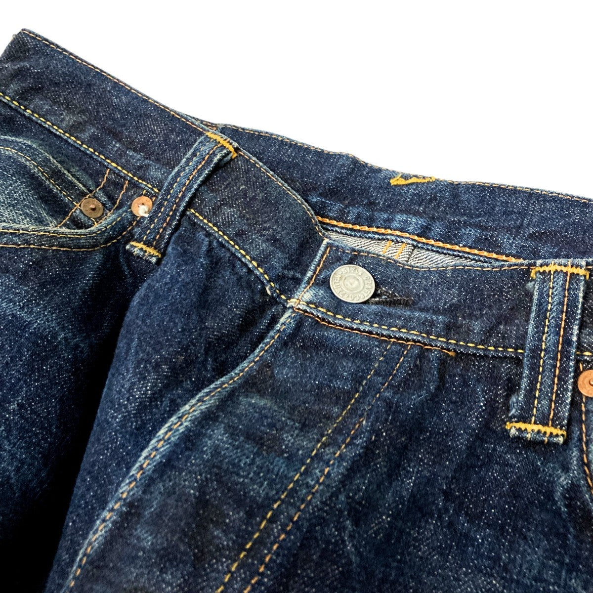 EVISU エヴィス パンツ ベージュ 31×35 2000 EVISU(エヴィス) 2000 No．1裏庭ペイントデニムパンツ
