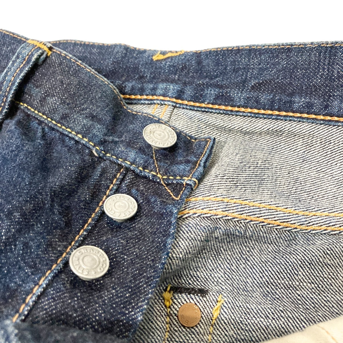 EVISU エヴィス パンツ ベージュ 31×35 2000 EVISU(エヴィス) 2000 No．1裏庭ペイントデニムパンツ