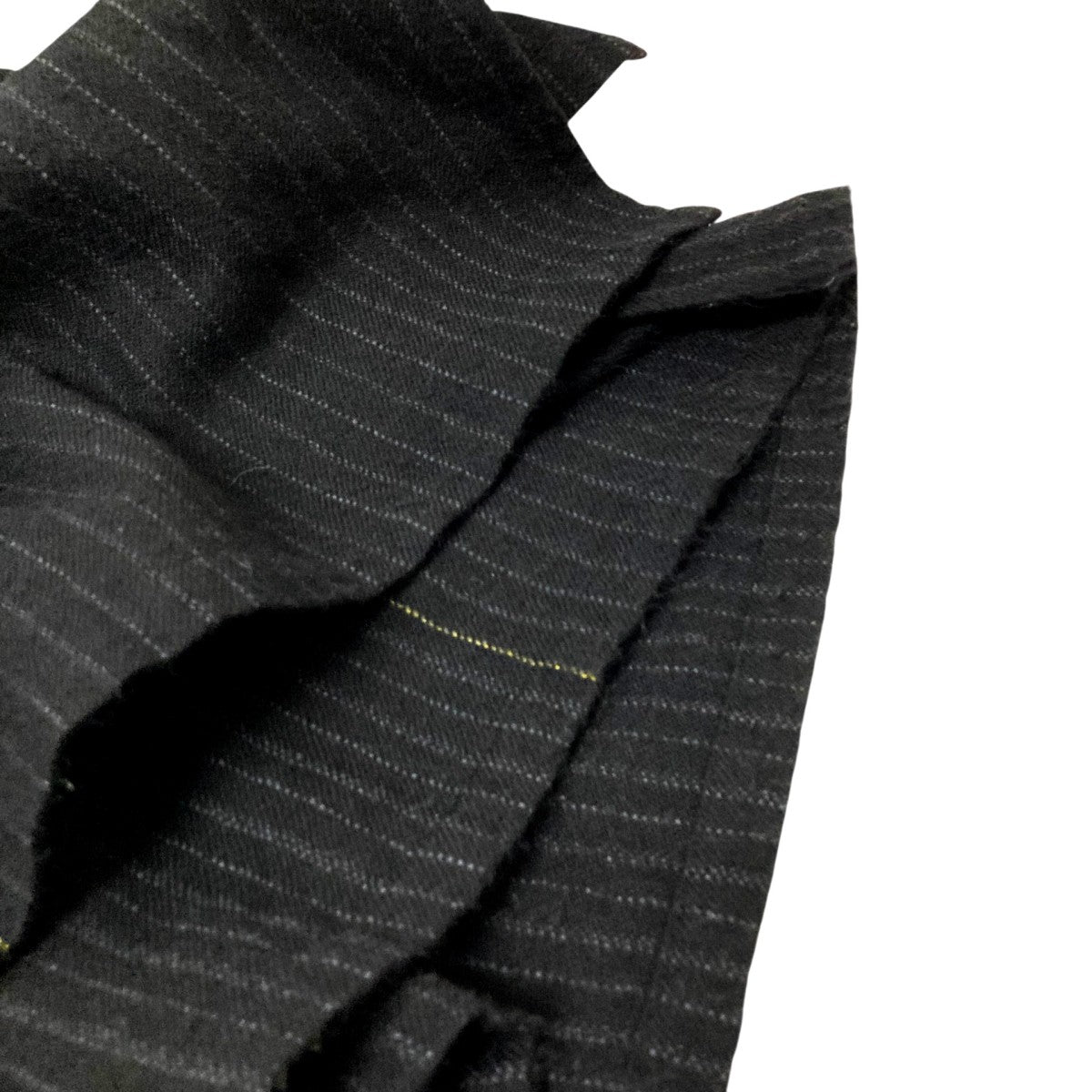 Y’s WOOL PINSTRIPE LEFT SIDE PATCH SKIRT PANTSスカンツYO P18 107 古着・中古-6枚目のアイテム画像