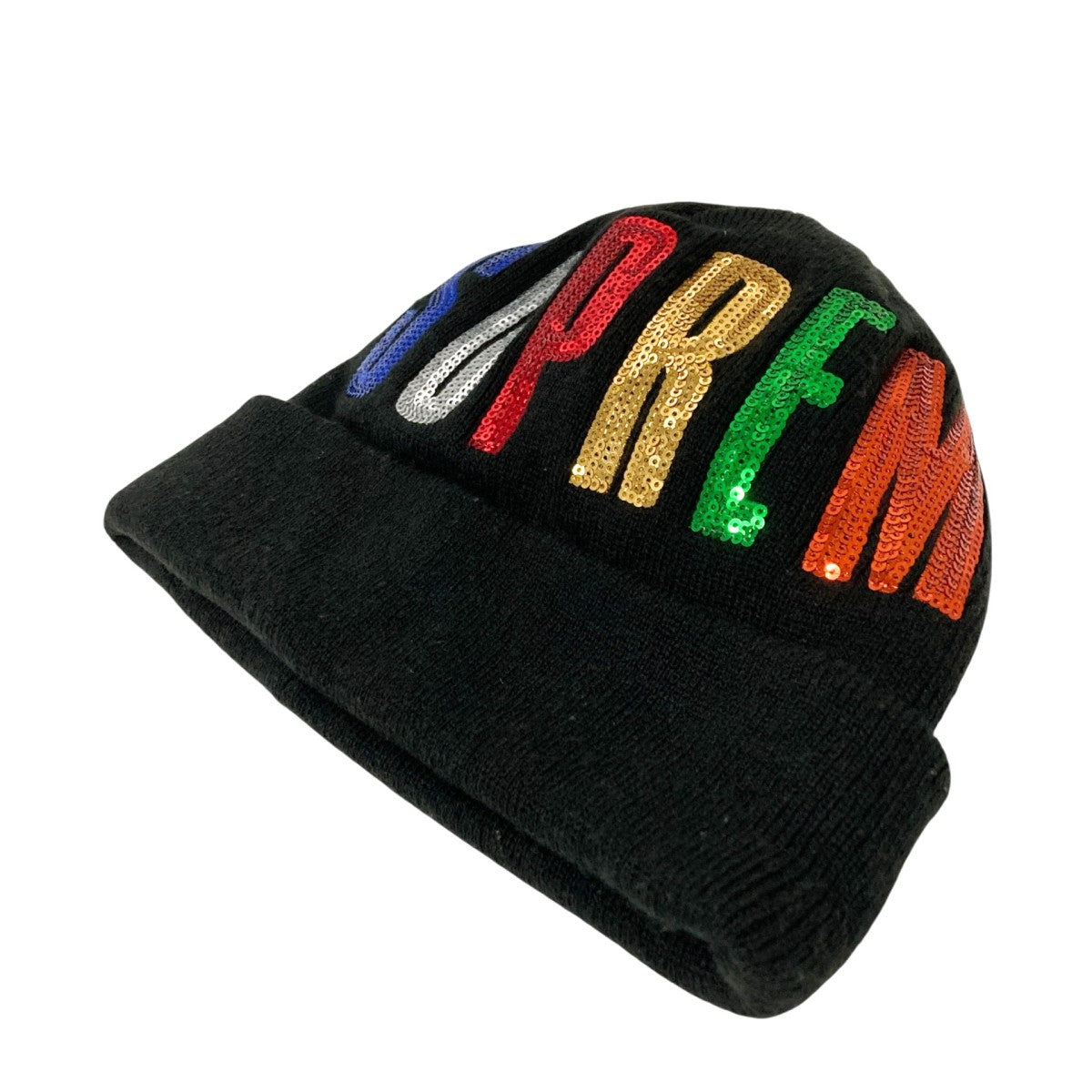 Supreme×New Era Sequin Beanieニット帽 ブラック｜【公式
