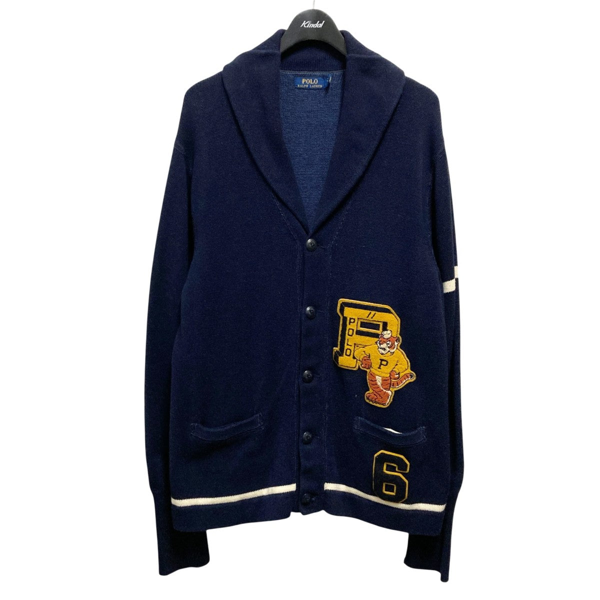 POLO RALPH LAUREN レタードカーディガン 古着・中古-1枚目のアイテム画像