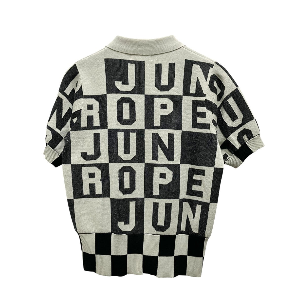 Jun＆Rope ロゴジャガード半袖ﾆｯﾄ半袖ポロシャツERM 75150 A 古着・中古-2枚目のアイテム画像