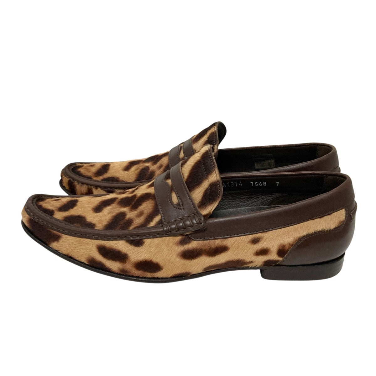 DOLCE ＆ GABBANA(ドルチェアンドガッバーナ) レオパード柄ハラコ