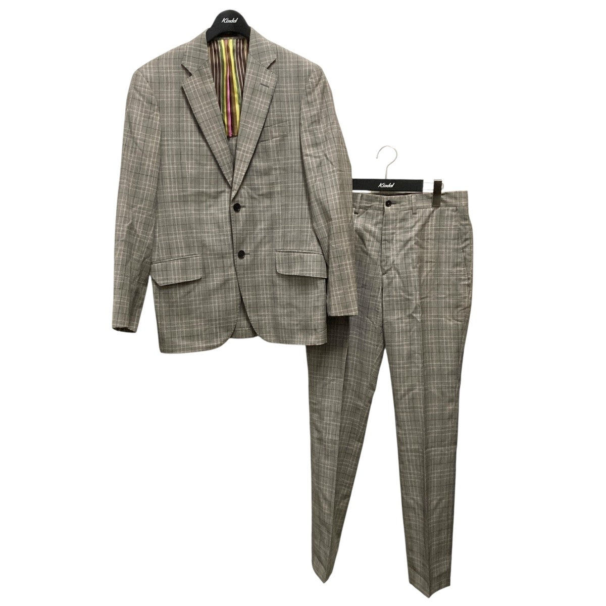 ETRO(エトロ) チェックセットアップスーツ11929 11929 グレー×ピンク