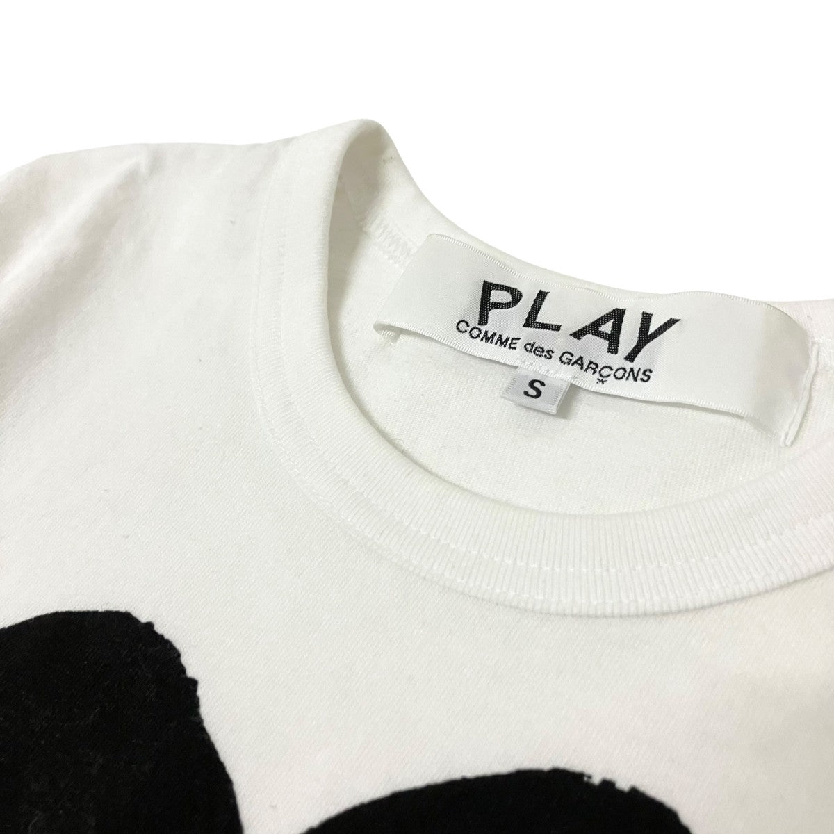 PLAY COMME des GARCONS BLUE EYES-BLACK MINI HEART半袖TシャツAX T088 古着・中古-3枚目のアイテム画像