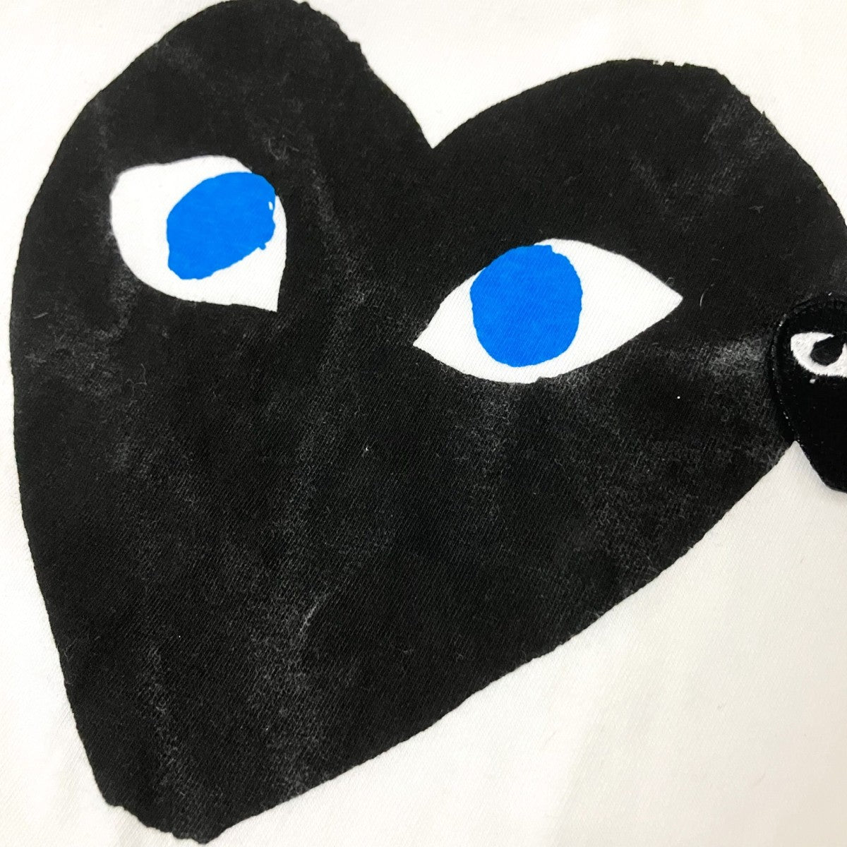 PLAY COMME des GARCONS BLUE EYES-BLACK MINI HEART半袖TシャツAX T088 古着・中古-4枚目のアイテム画像