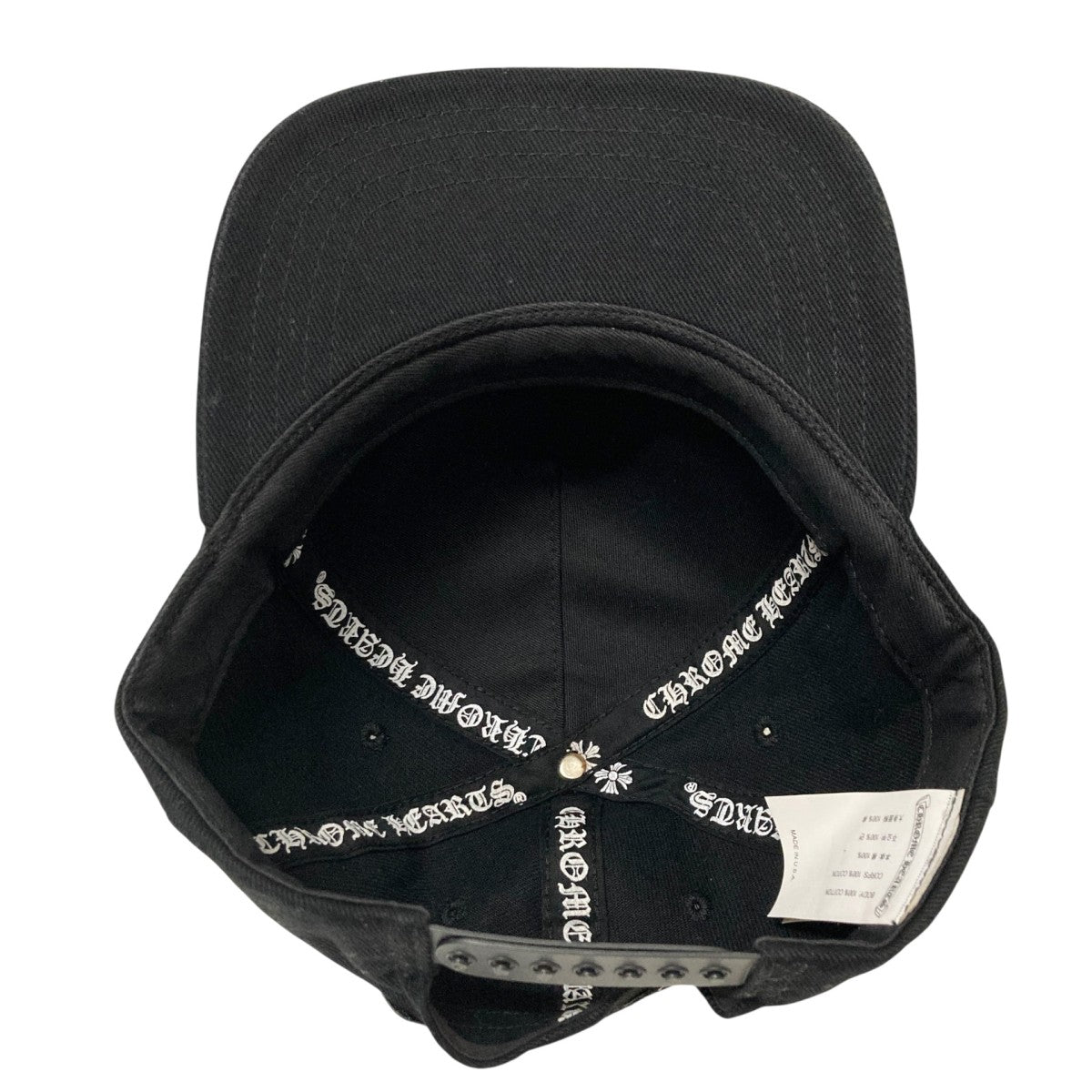 CHROME HEARTS(クロムハーツ) ロゴ刺繍キャップ ブラック｜【公式