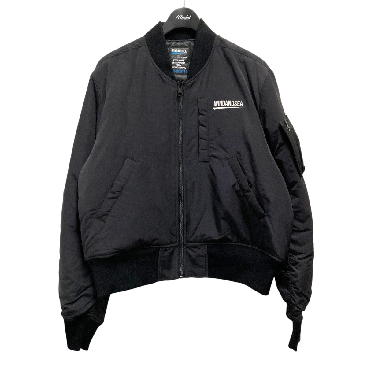 WIND AND SEA FISHNET RECYCLED NYLON MA-1M-1ジャケットWDS O RFN2 24 Q2 古着・中古-1枚目のアイテム画像