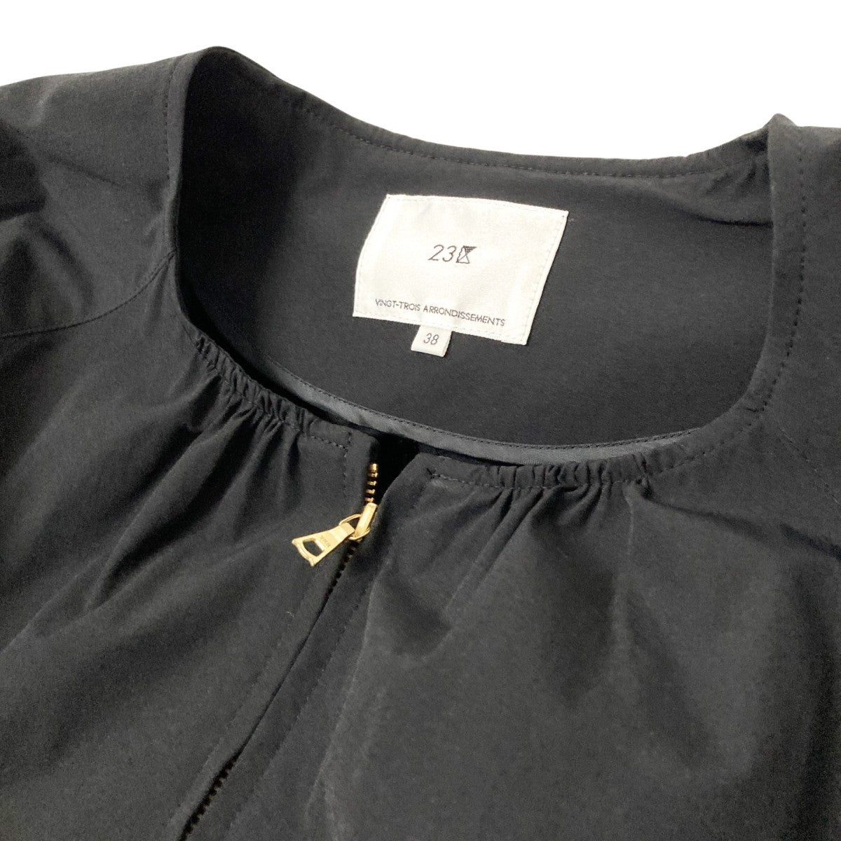 23区(ニジュウサンク) ナイロン2WAYストレッチ ノーカラー