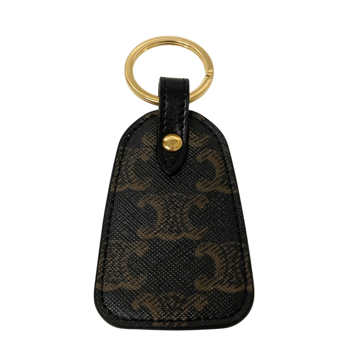 CELINE トリオンフ キーホルダー CELINE(セリーヌ) トリオンフキーリング ブラック｜【公式