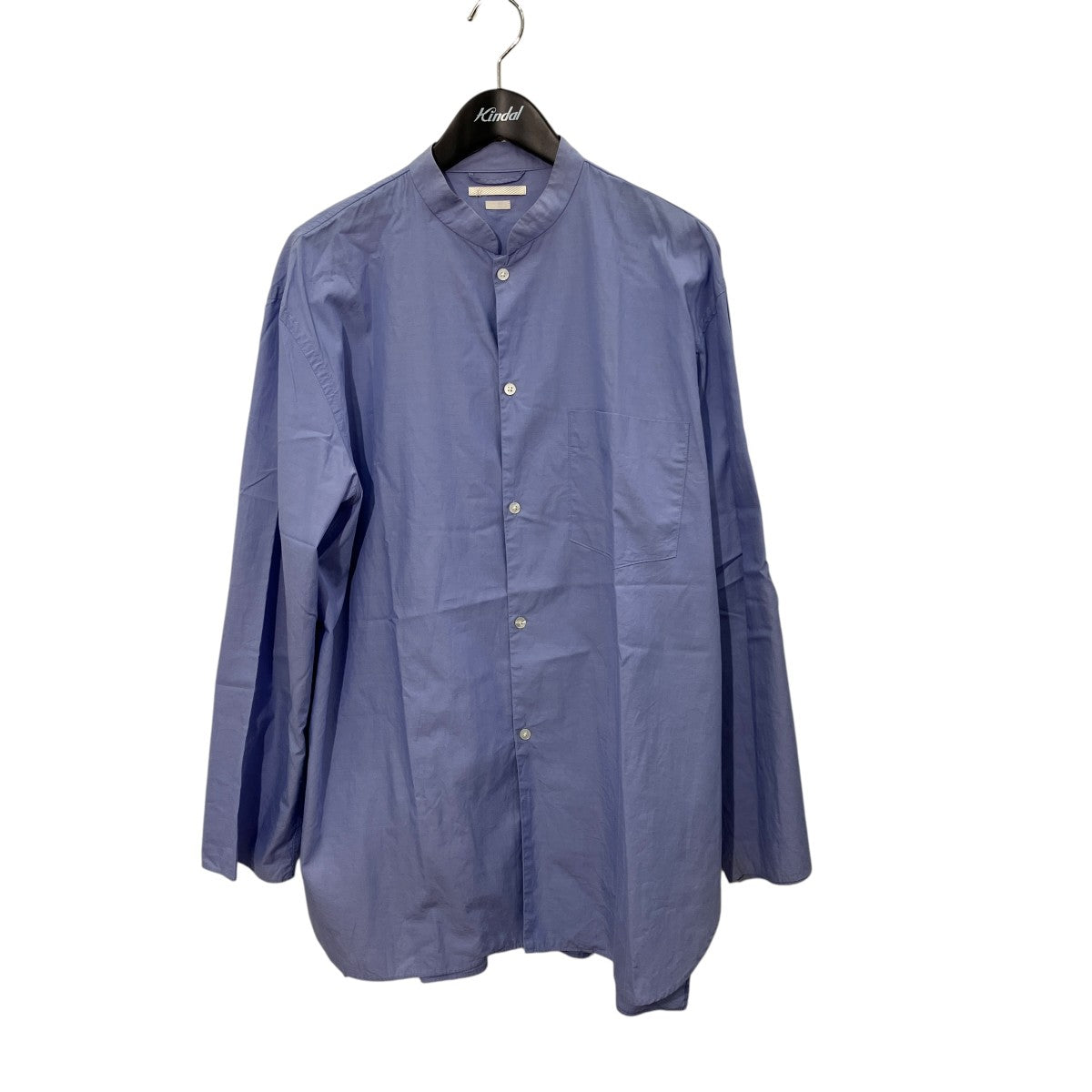 CHAMBRAY STAND COLLAR CUFFLESS SHIRTスタンドカラーシャツBHS23F018