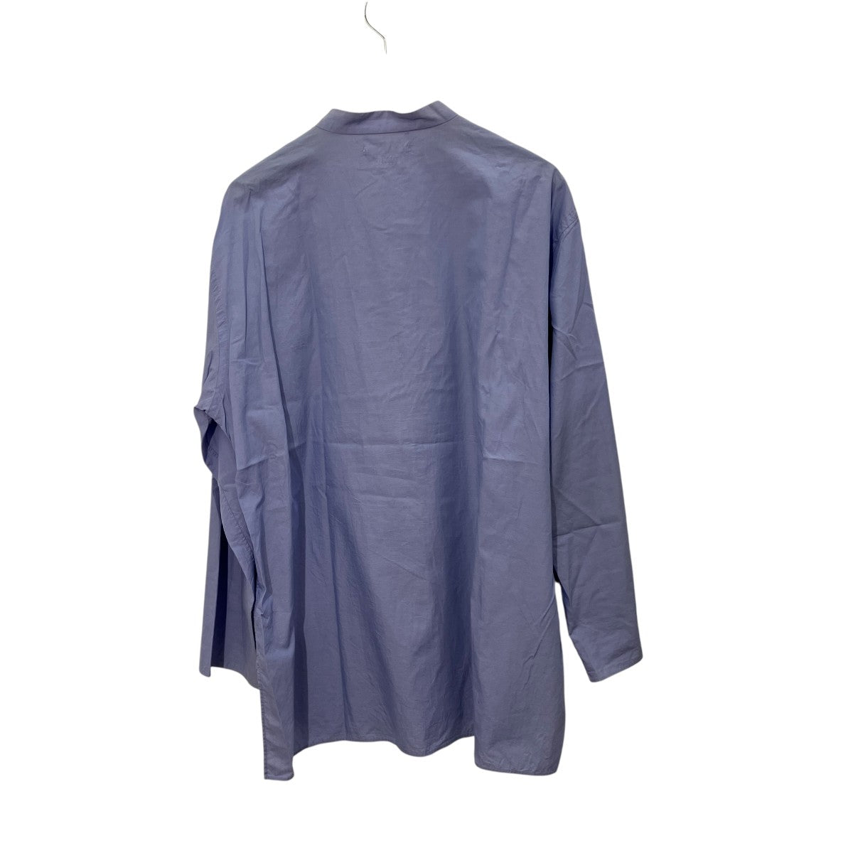 CHAMBRAY STAND COLLAR CUFFLESS SHIRTスタンドカラーシャツBHS23F018