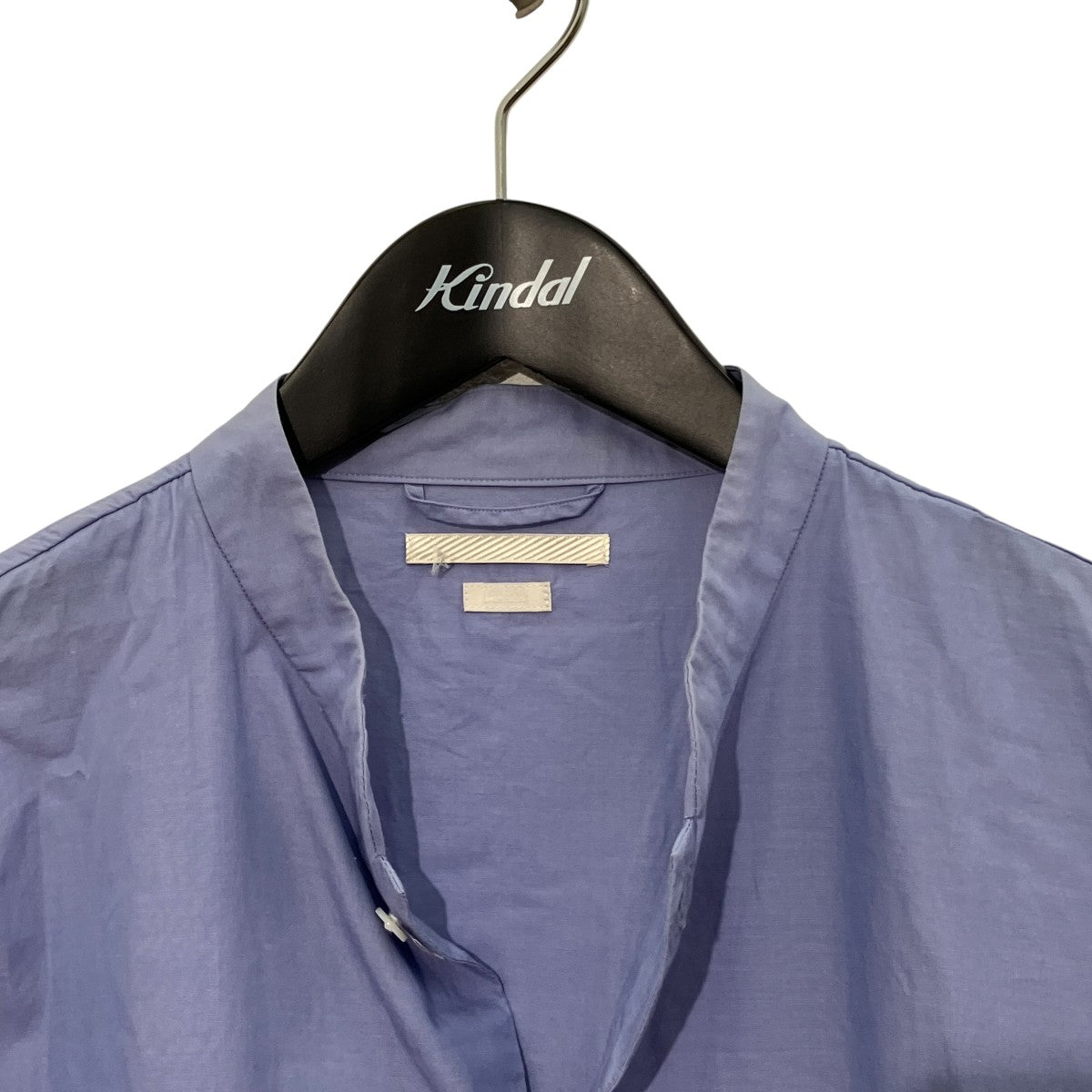 CHAMBRAY STAND COLLAR CUFFLESS SHIRTスタンドカラーシャツBHS23F018