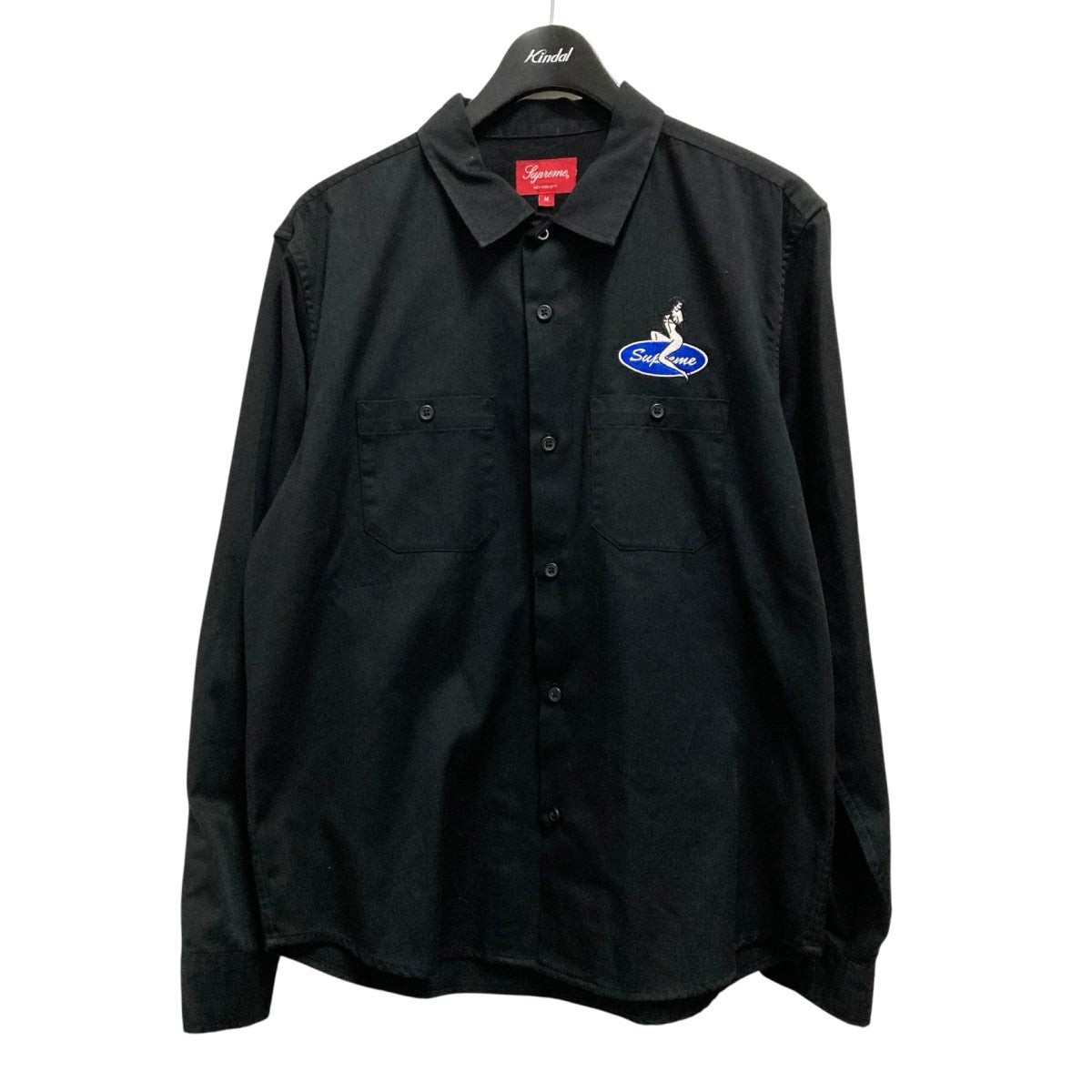 【激レア】SUPREME シュプリーム　オープンカラーシャツ　長袖シャツ　黒 Supreme(シュプリーム) Pin Up Work Shirt長袖シャツ ブラック