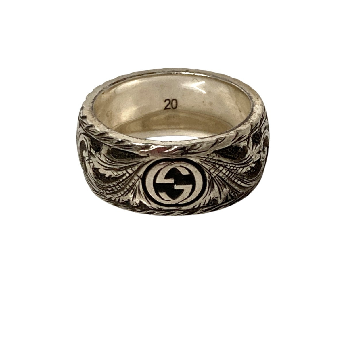 GUCCI(グッチ) キャットヘッドビンテージ加工リング シルバー サイズ