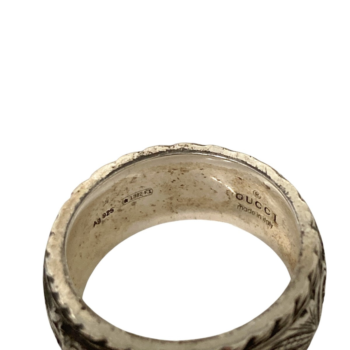 GUCCI(グッチ) キャットヘッドビンテージ加工リング シルバー サイズ