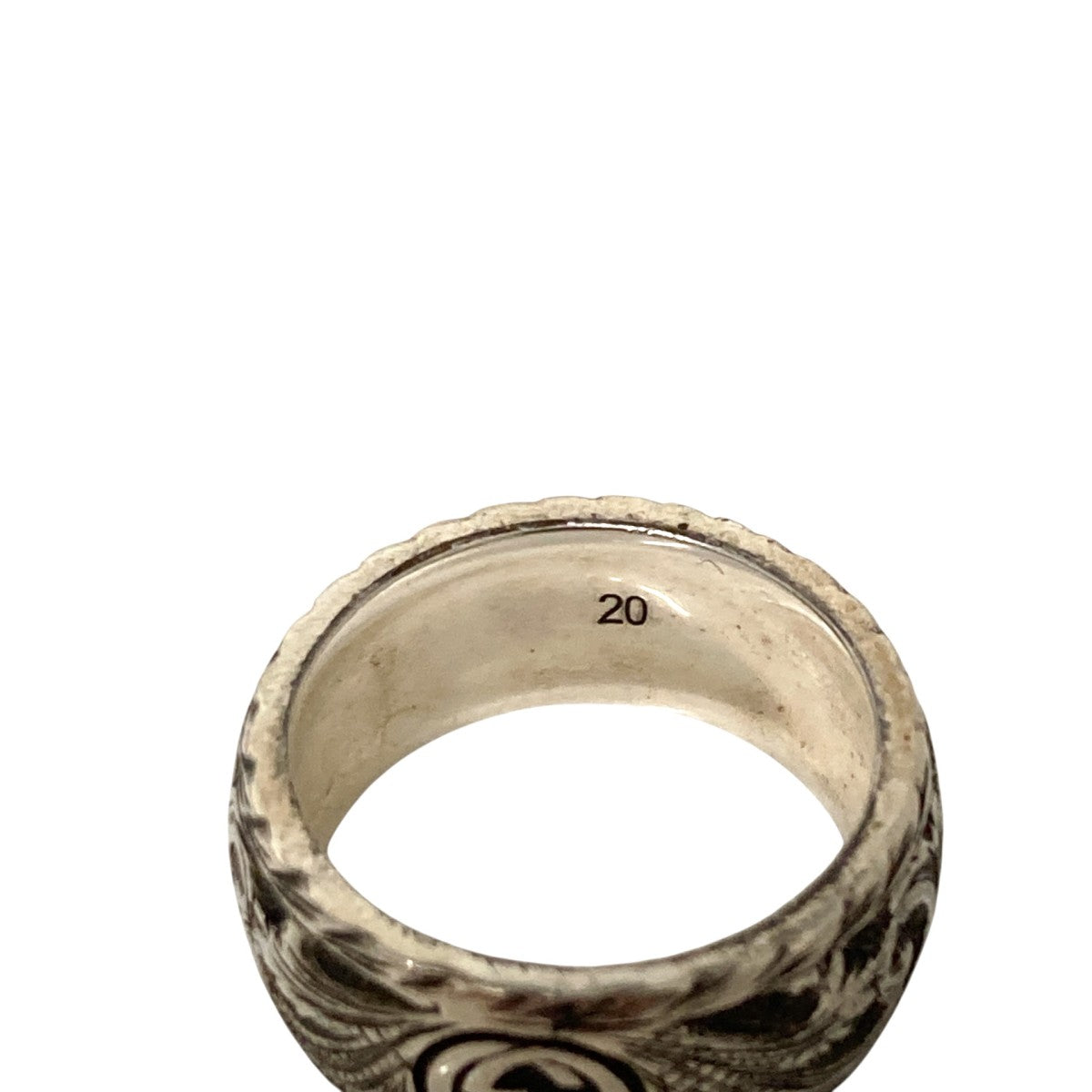 GUCCI(グッチ) キャットヘッドビンテージ加工リング シルバー サイズ